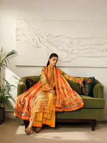 L-13 | 3 PC Lawn | Leila Lawn '26 | Mahnur