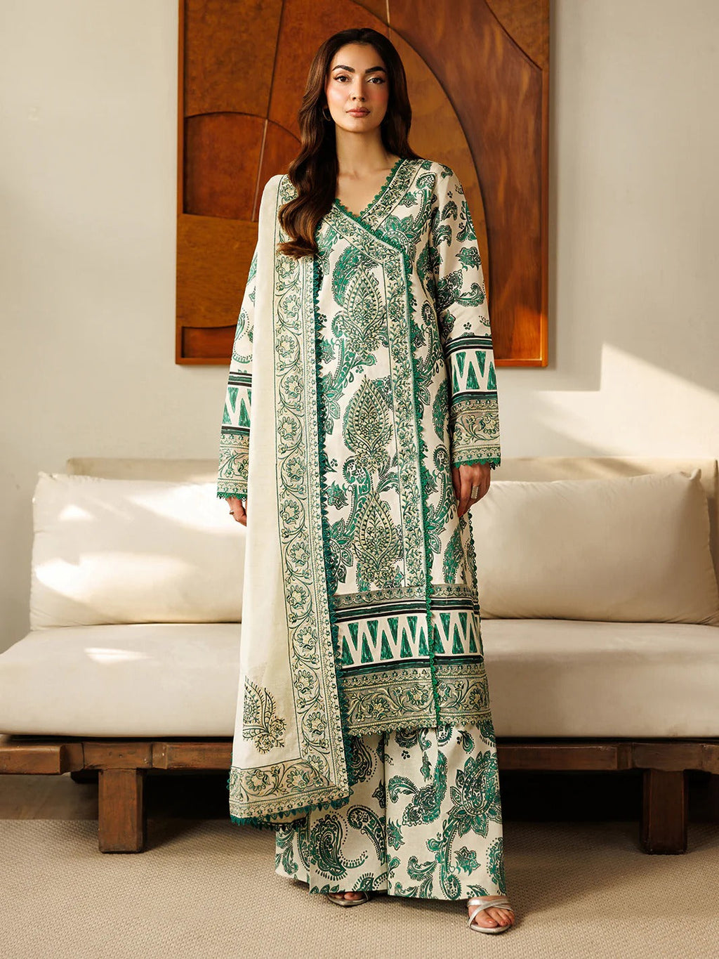 L-14 | 3 PC Lawn | Leila Lawn '26 | Mahnur
