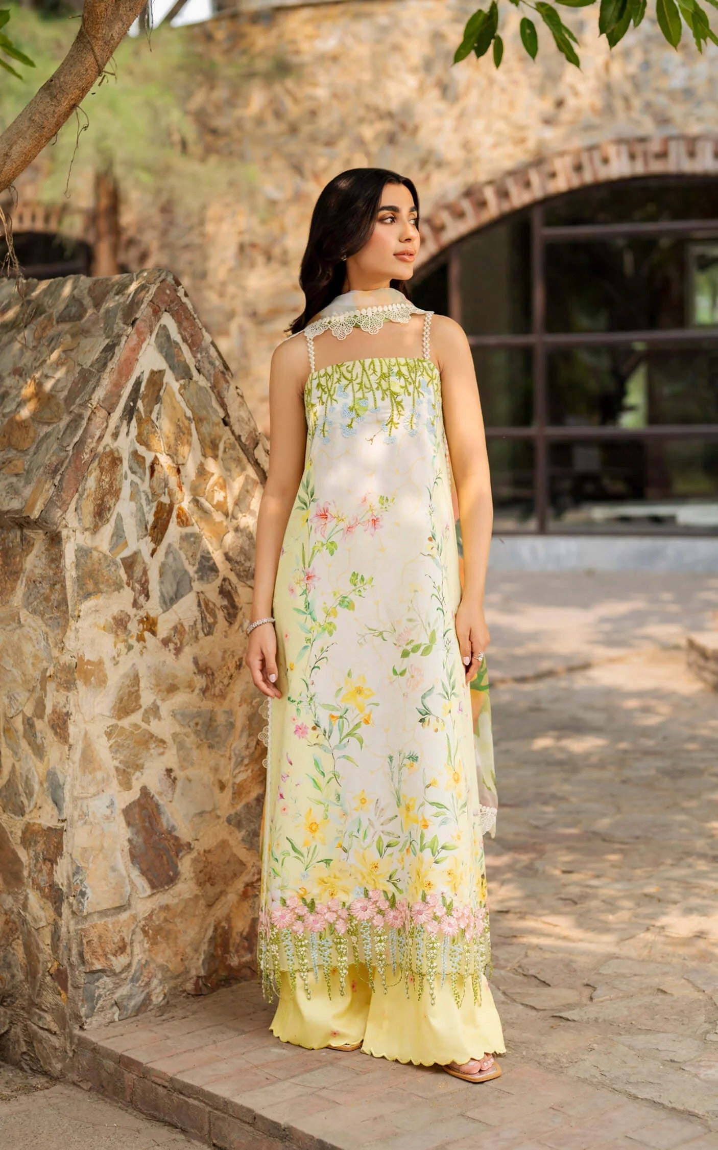Orchid MSSL-01 | 3pcs Embroidered Unstitched Summer Secondary image