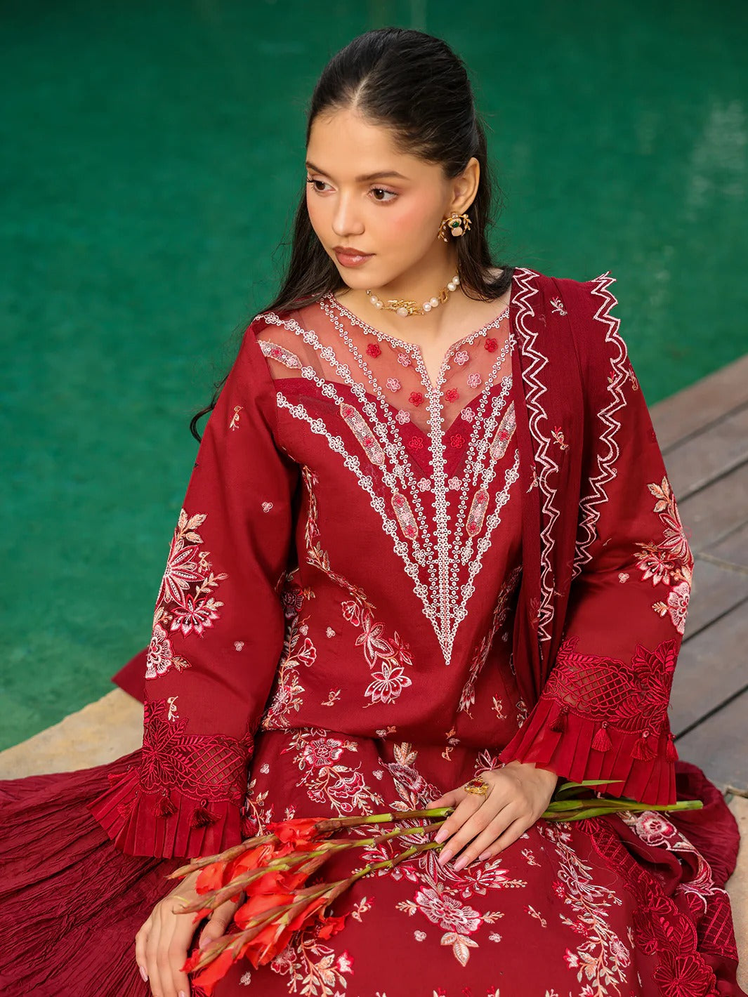 SH-05 | 3 PC Lawn | Shanaya Lawn Vol.2 | Mahnur Secondary image