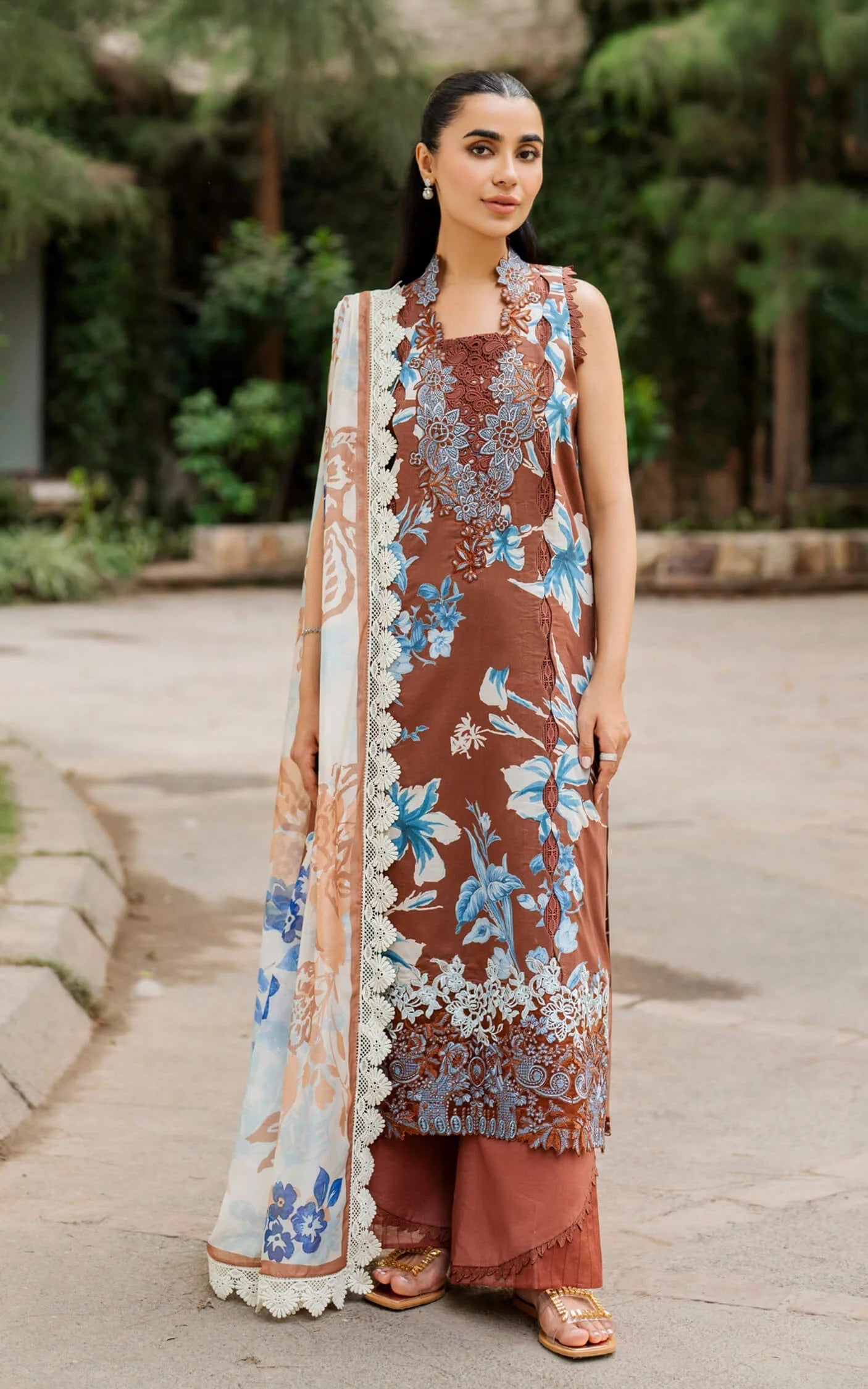 Sun-Kissed Sand MSSL-08 | 3pcs Embroidered Unstitched Summer Main image