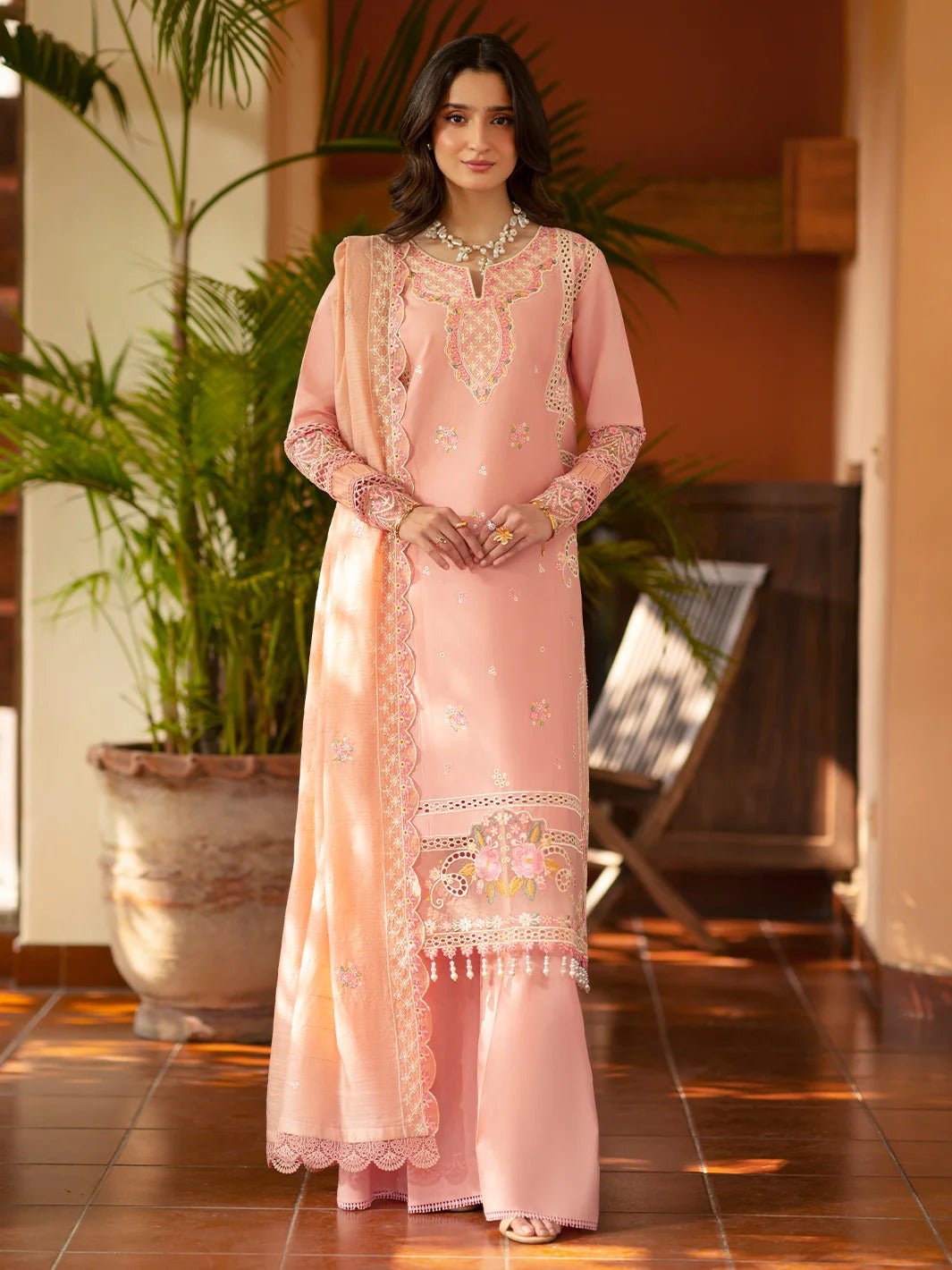AN-004 | 3 PC Lawn I Angan Embroidered Lawn '26 I MAHNUR - Portia Fabrics Main image