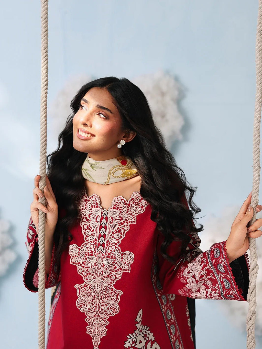 AN-2-01 | 3 PC Lawn | Anaya | Mahnur - Portia Fabrics