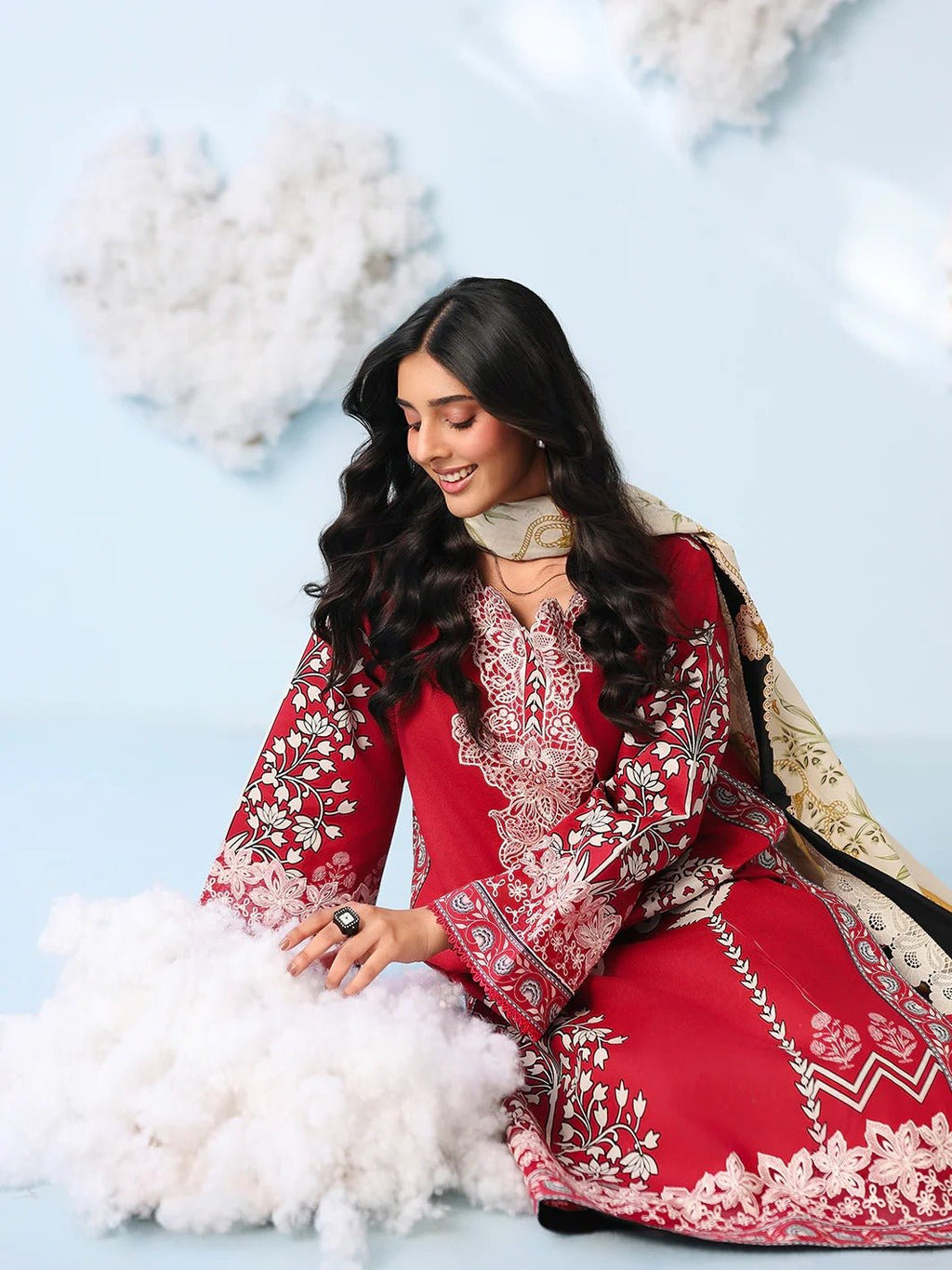 AN-2-01 | 3 PC Lawn | Anaya | Mahnur - Portia Fabrics