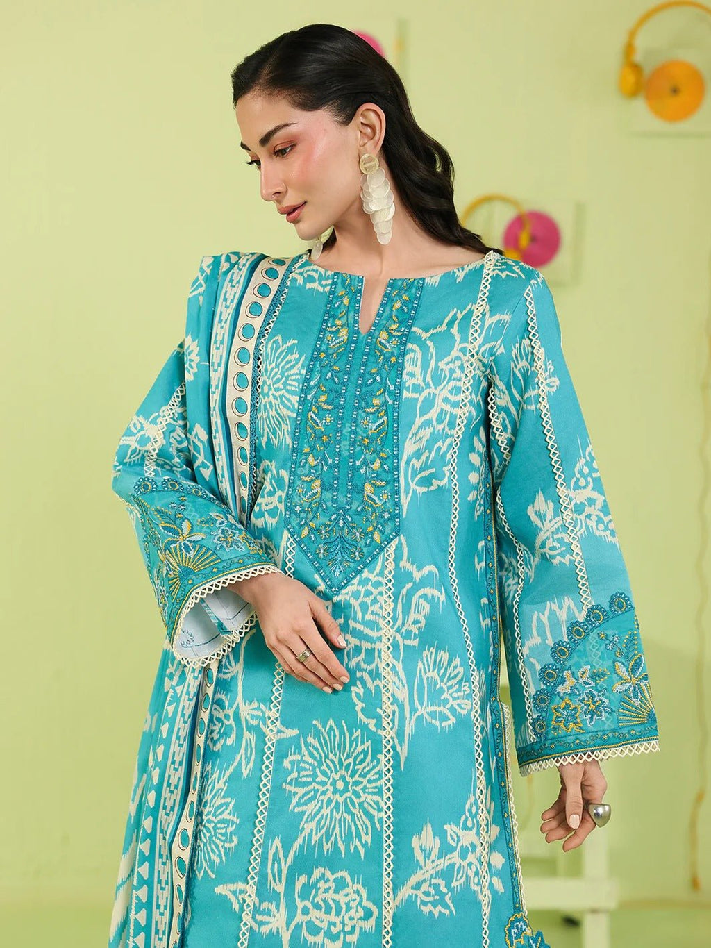 AN-2-07 | 3 PC Lawn | Anaya | Mahnur - Portia Fabrics