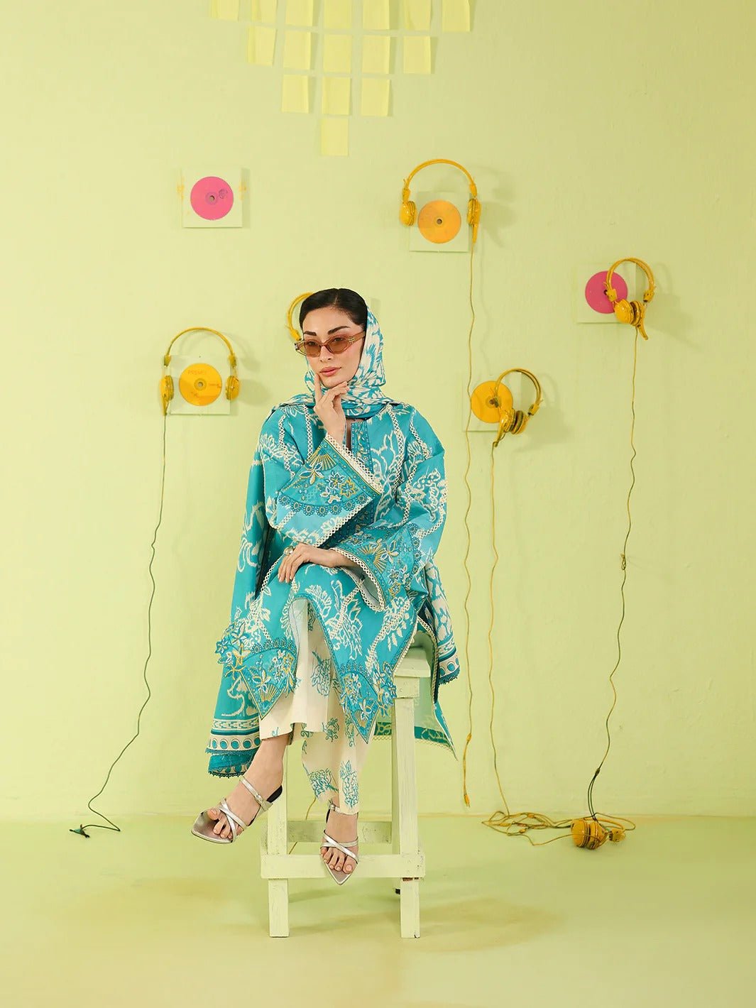 AN-2-07 | 3 PC Lawn | Anaya | Mahnur - Portia Fabrics