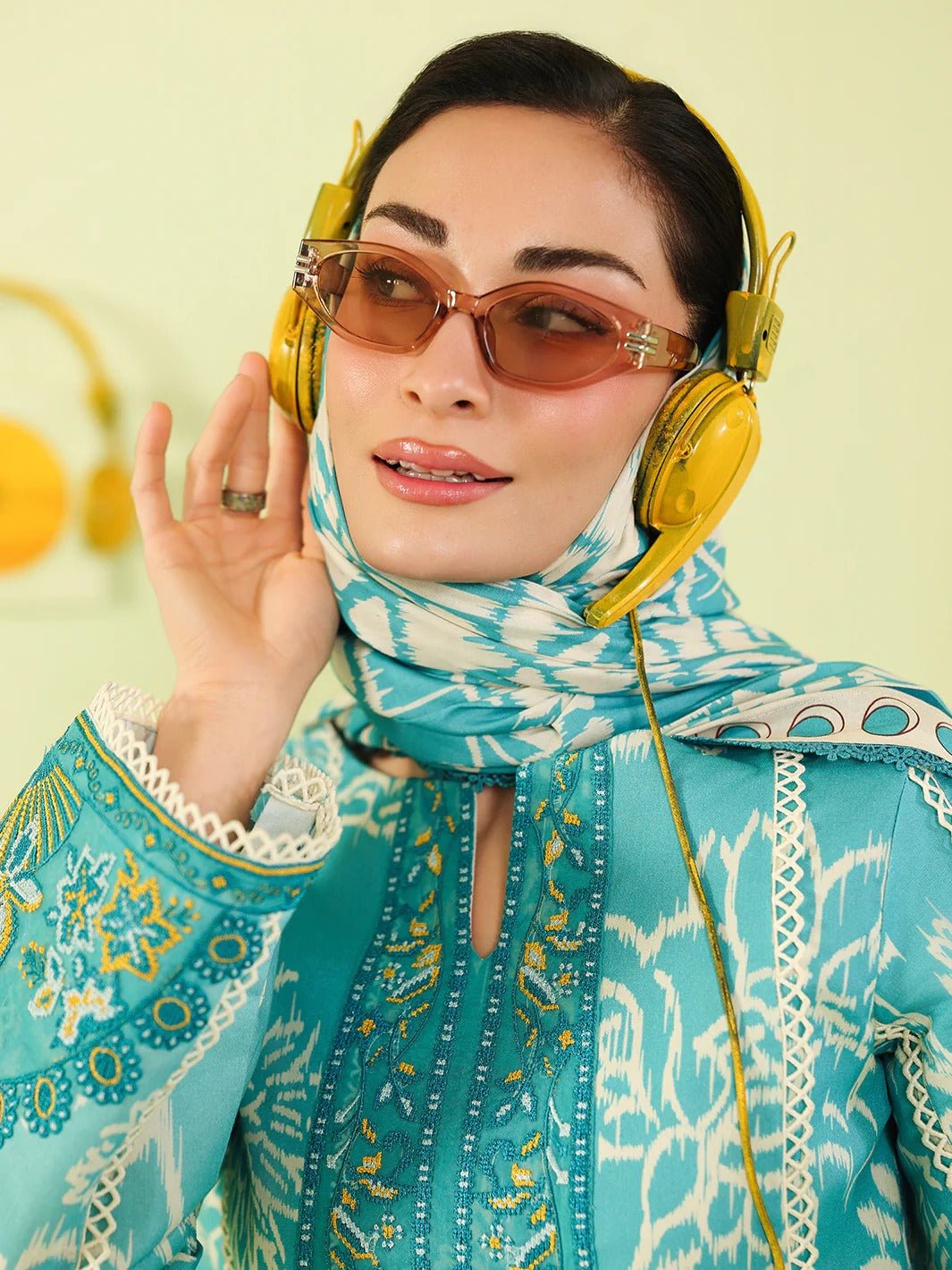 AN-2-07 | 3 PC Lawn | Anaya | Mahnur - Portia Fabrics