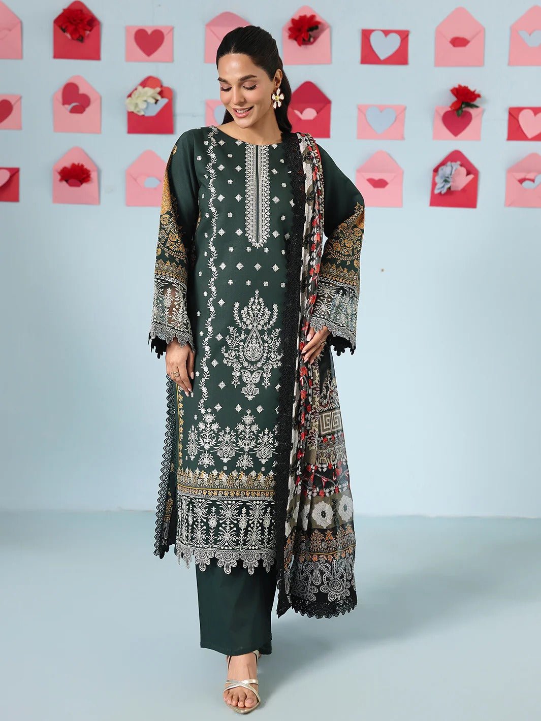 AN-2-18 | 3 PC Lawn | Anaya | Mahnur - Portia Fabrics