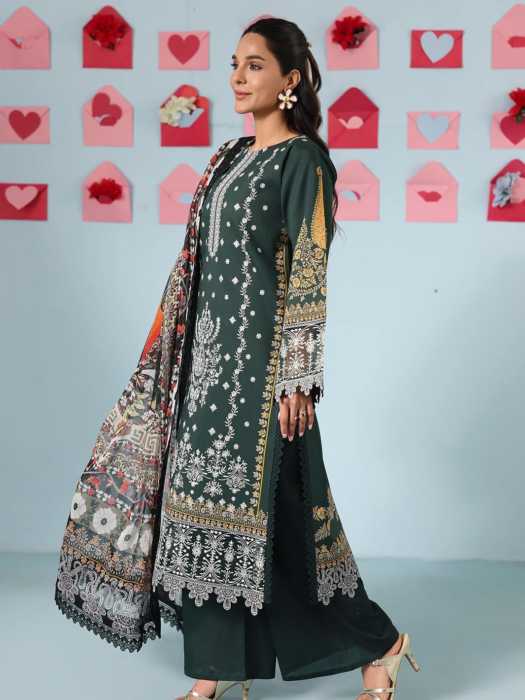 AN-2-18 | 3 PC Lawn | Anaya | Mahnur - Portia Fabrics