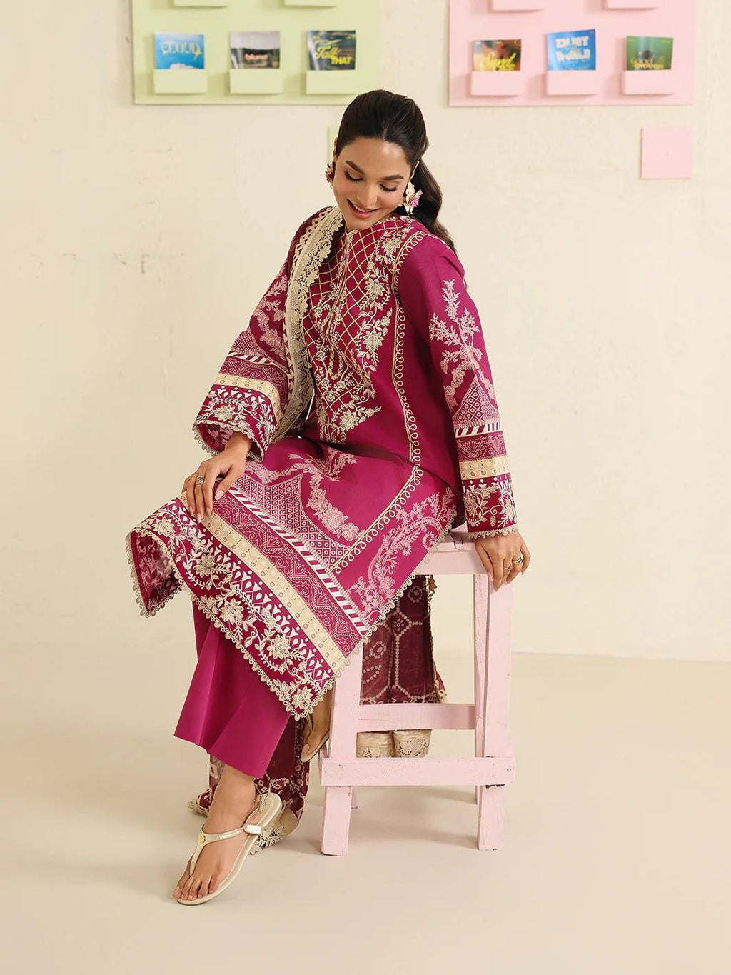 AN-2-20 | 3 PC Lawn| Anaya | Mahnur - Portia Fabrics