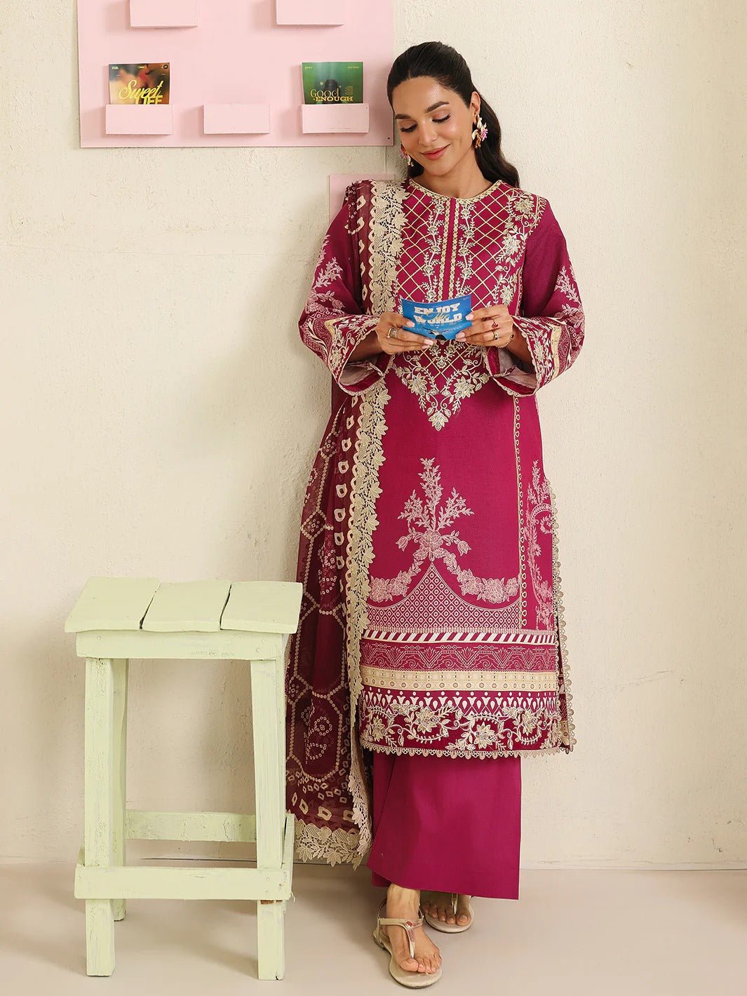 AN-2-20 | 3 PC Lawn| Anaya | Mahnur Secondary image