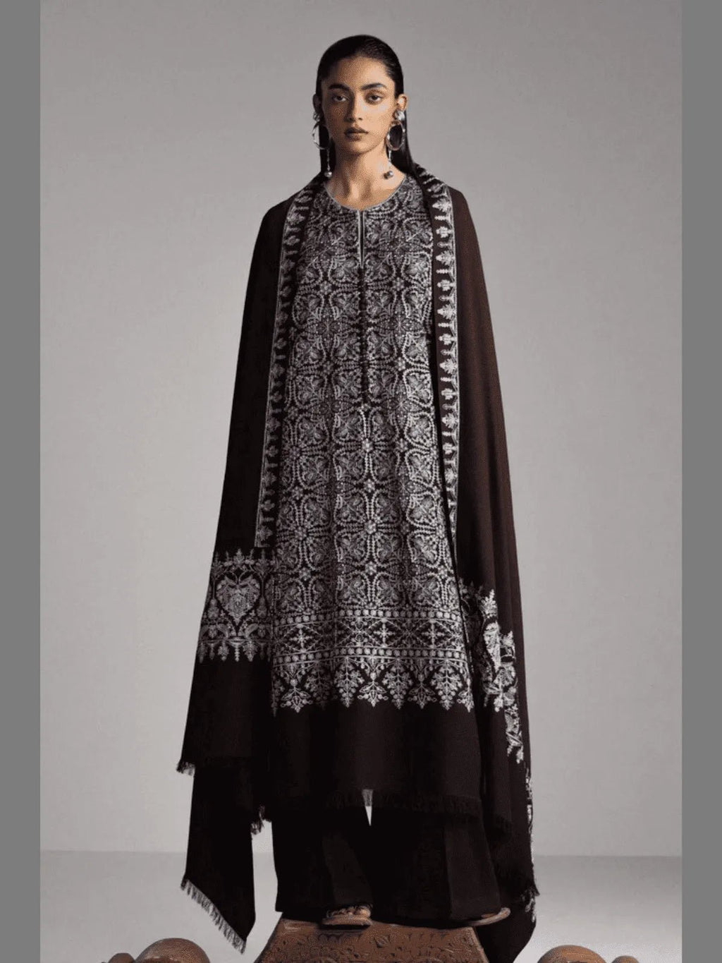 AQEEQ-D1 | Winter Unstitched Saraab 2026 | Zara Shahjahan - Portia Fabrics