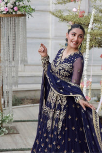 Ayesha I LUXURY HANDWORK Chiffon Collection I Gulmina - Portia Fabrics