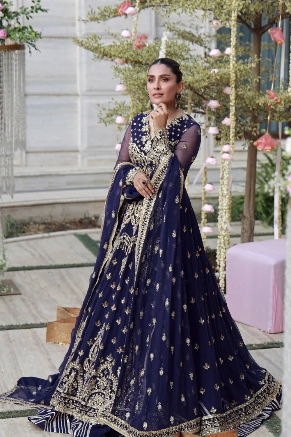 Ayesha I LUXURY HANDWORK Chiffon Collection I Gulmina - Portia Fabrics