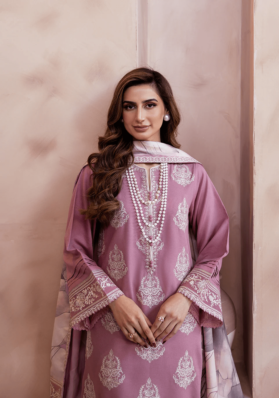 BLUSH HERITAGE I The Winter Edt- Luxe Pret '25 I Zarqash - Portia Fabrics