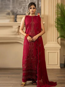 D-02 I Rohana Embroidered Karandi Collection 2025 I Panache - Portia Fabrics