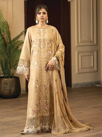 D-03 I Rohana Embroidered Karandi Collection 2025 I Panache - Portia Fabrics