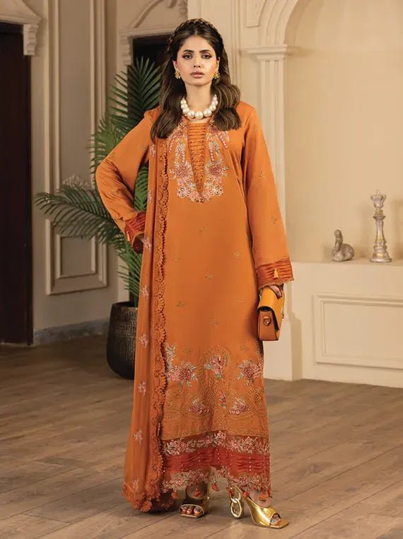 D-06 I Rohana Embroidered Karandi Collection 2025 I Panache - Portia Fabrics