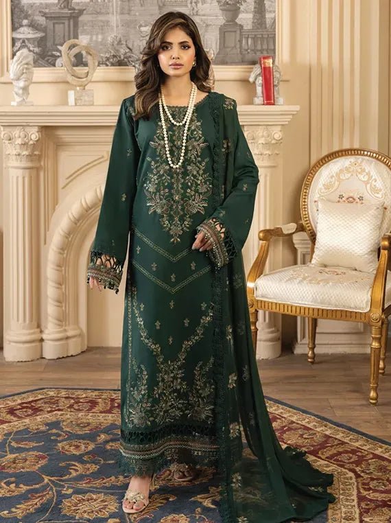 D-08 I Rohana Embroidered Karandi Collection 2025 I Panache - Portia Fabrics