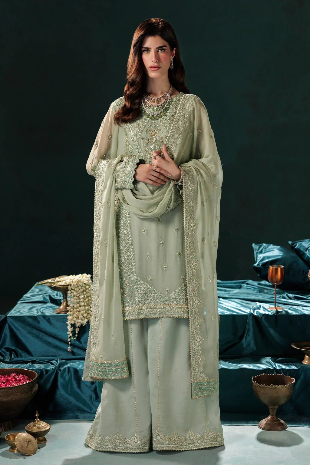 D-09 I Luxury Chiffon '25 I Saad Shaikh - Portia Fabrics Main image