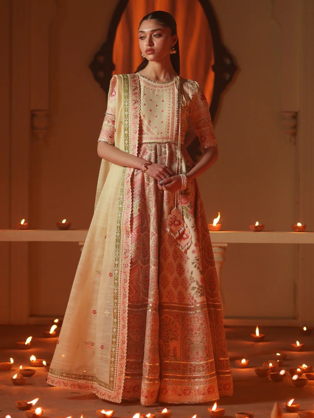 D-115-A | 3 PC Luxury Lawn MASHRIQ | BIN ILYAS - Portia Fabrics Main image
