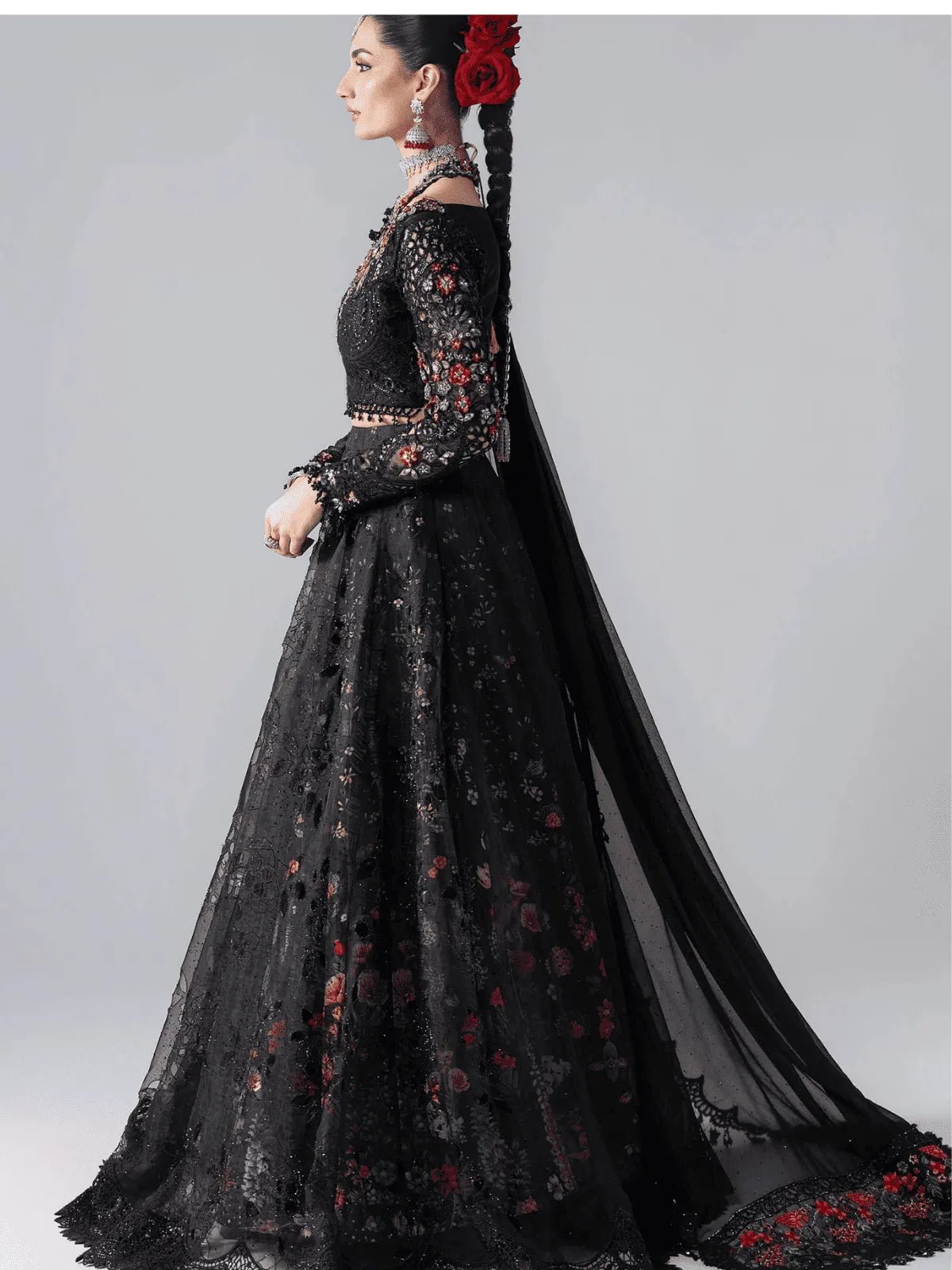 D1 3 Piece Unstitched | MBROIDERED Wedding Edition | Maria B Secondary image