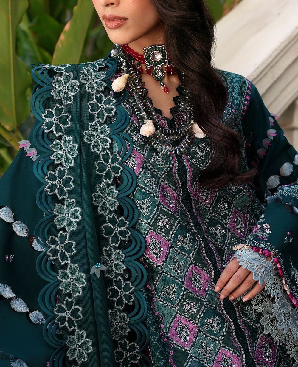 D1-B - Zehra I Kalani - Eid Luxury Lawn 2025 I Republic Womenswear - Portia Fabrics
