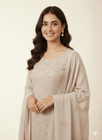 D2 I Karandi 3 piece unstitch suit I Portia Fabrics - Portia Fabrics