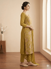 D3 I Karandi 3 piece unstitch suit I Portia Fabrics - Portia Fabrics