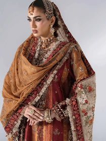 D4 3 Piece Unstitched | MBROIDERED Wedding Edtion | Maria B - Portia Fabrics