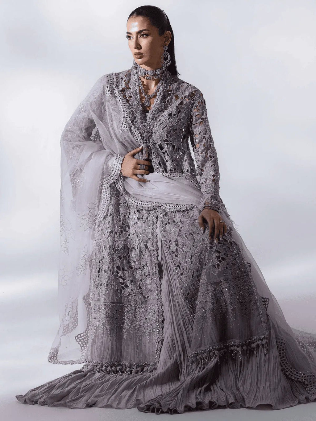 D5 3 Piece Unstitched | MBROIDERED Wedding Edtion | Maria B - Portia Fabrics