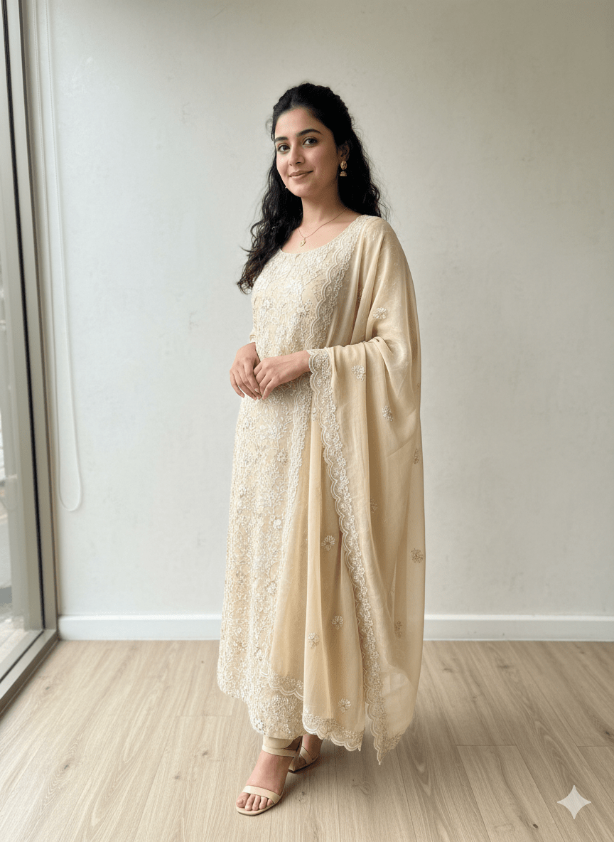 D5 I Karandi 3 piece unstitch suit I Portia Fabrics - Portia Fabrics