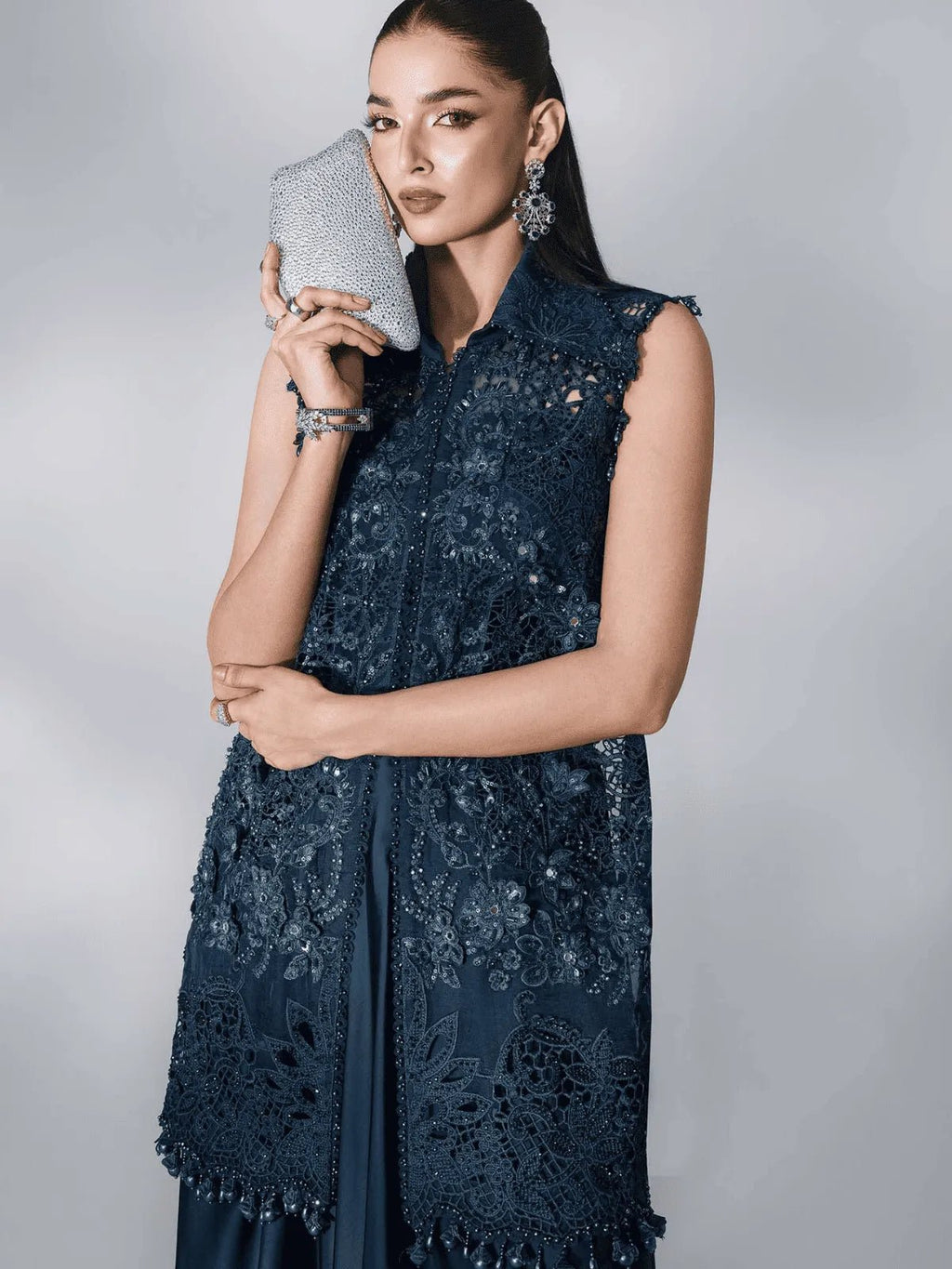 D6 3 Piece Unstitched | MBROIDERED Wedding Edtion | Maria B - Portia Fabrics