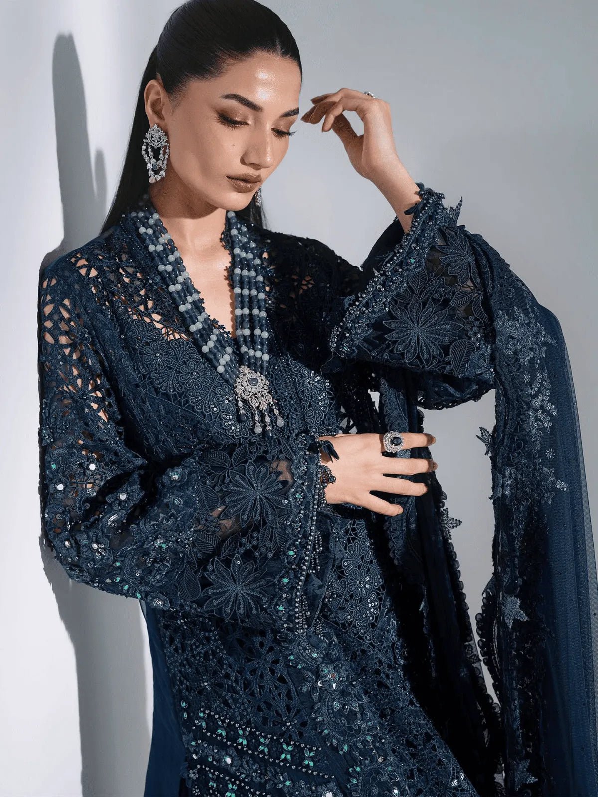 D6 3 Piece Unstitched | MBROIDERED Wedding Edtion | Maria B - Portia Fabrics