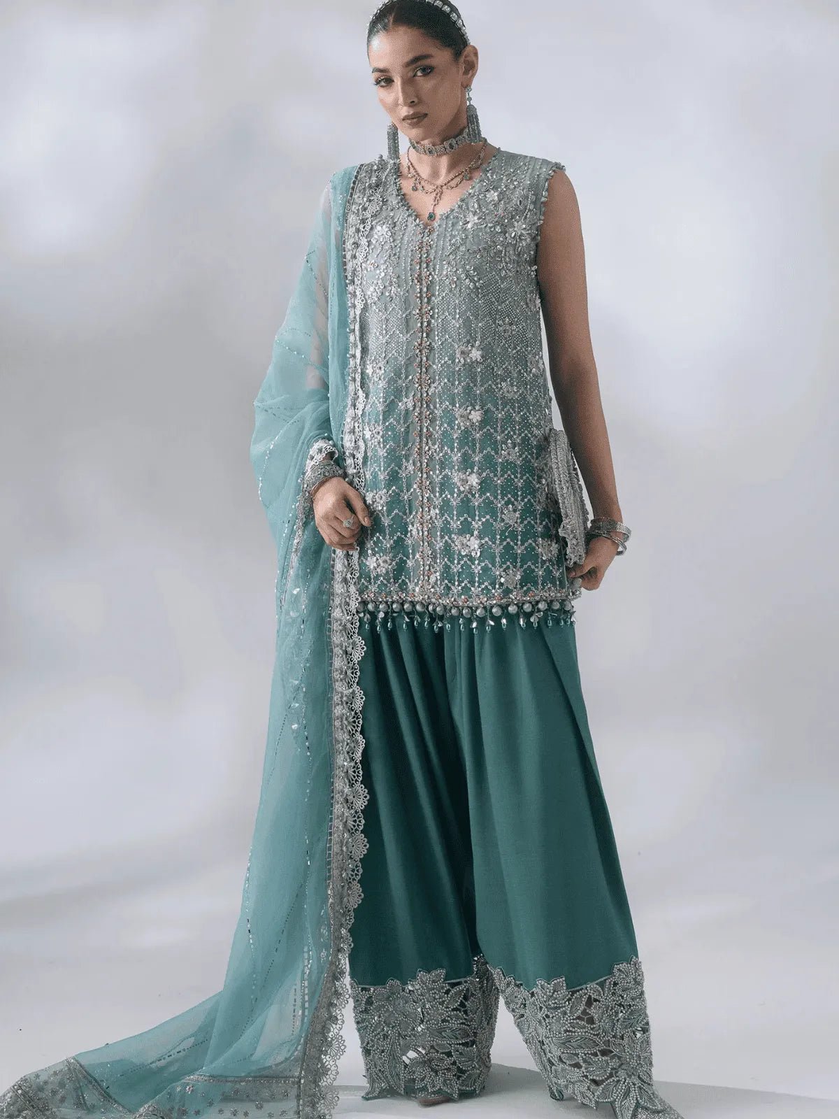 D7 3 Piece Unstitched | MBROIDERED Wedding Edtion | Maria B - Portia Fabrics
