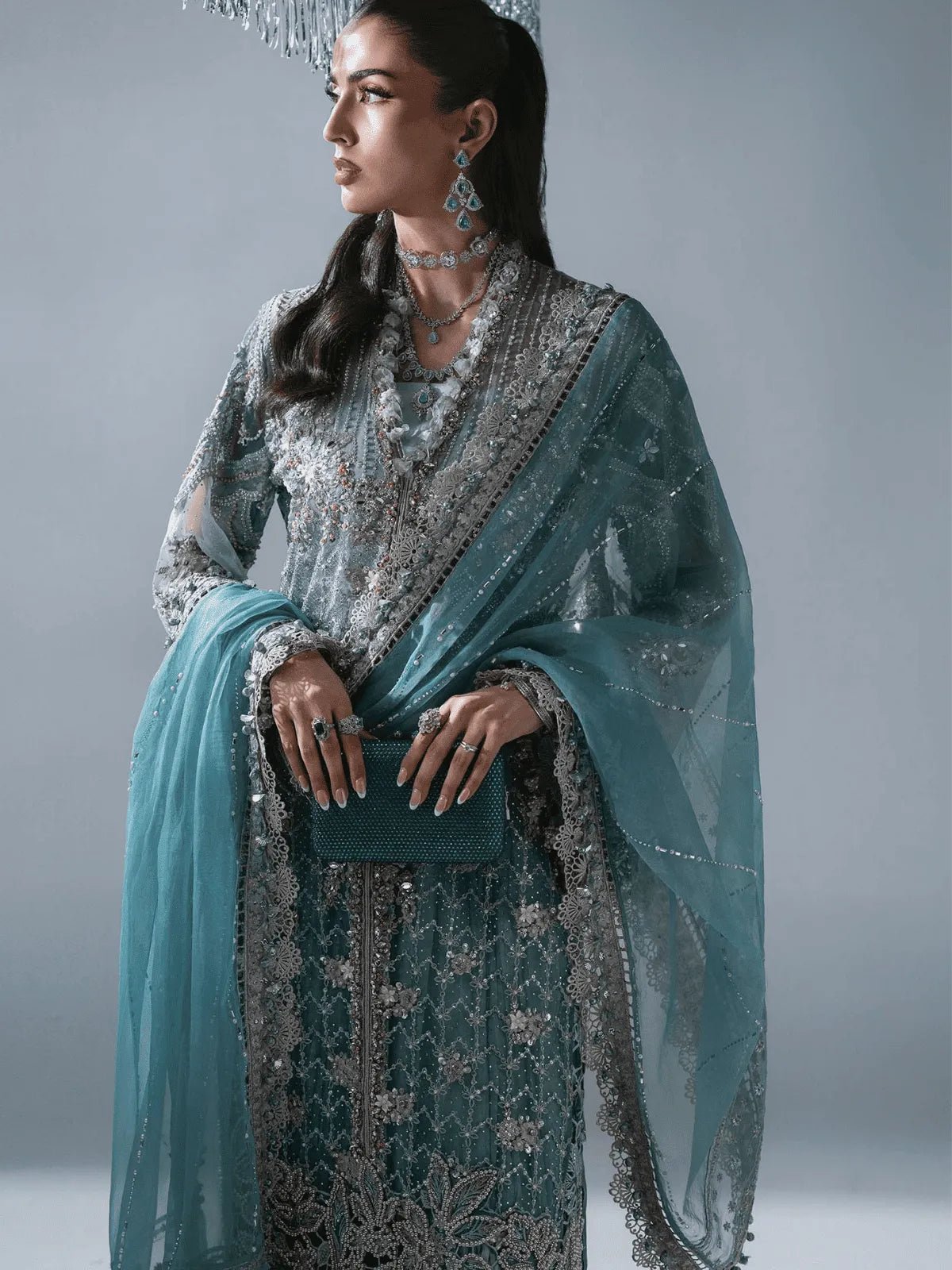 D7 3 Piece Unstitched | MBROIDERED Wedding Edition | Maria B Secondary image