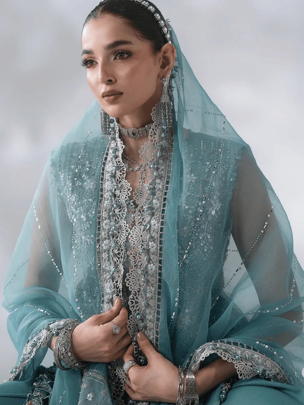 D7 3 Piece Unstitched | MBROIDERED Wedding Edtion | Maria B - Portia Fabrics
