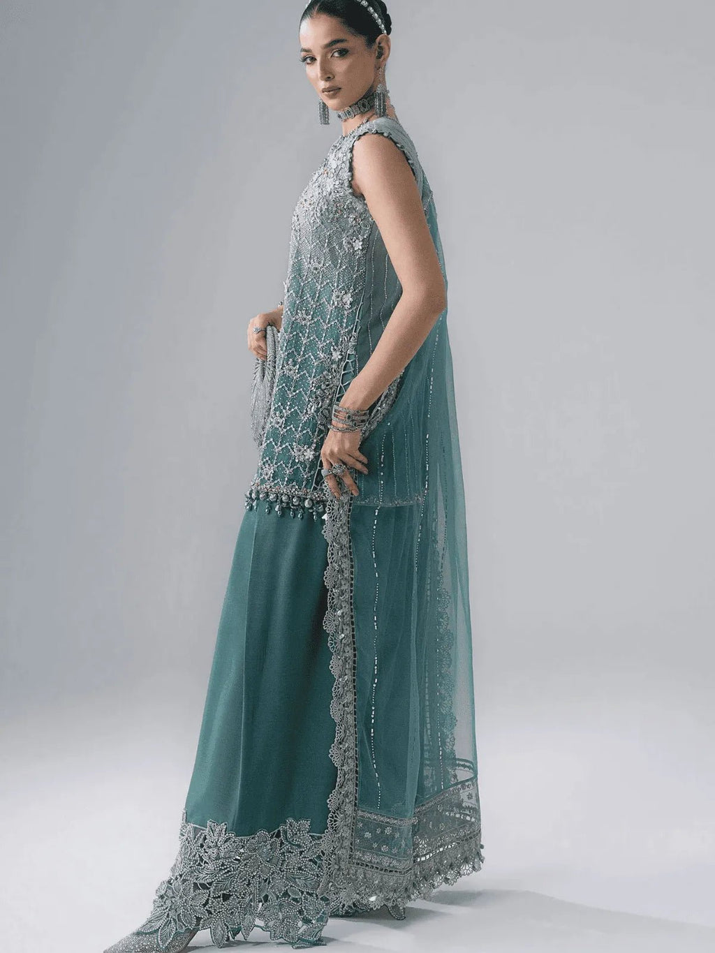 D7 3 Piece Unstitched | MBROIDERED Wedding Edtion | Maria B - Portia Fabrics