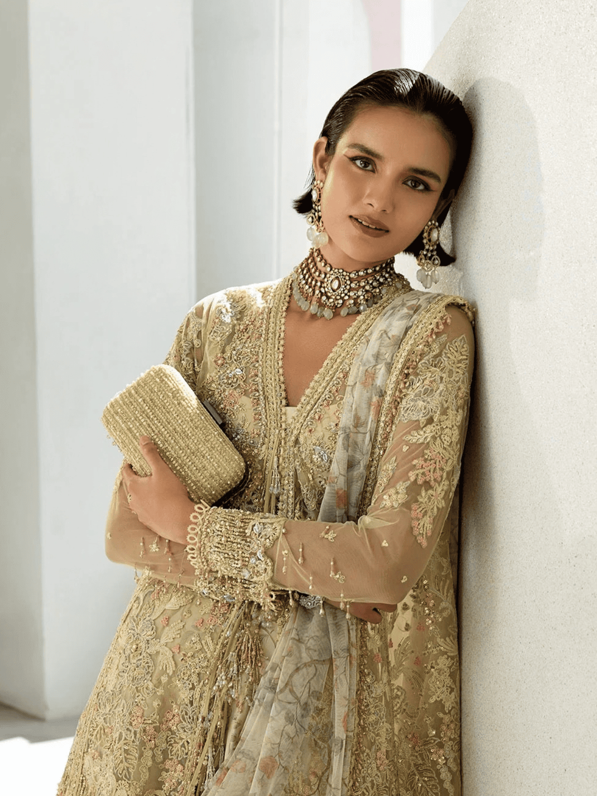 Design 01| NUR Festive '26 Unstitched | Sobia Nazir - Portia Fabrics