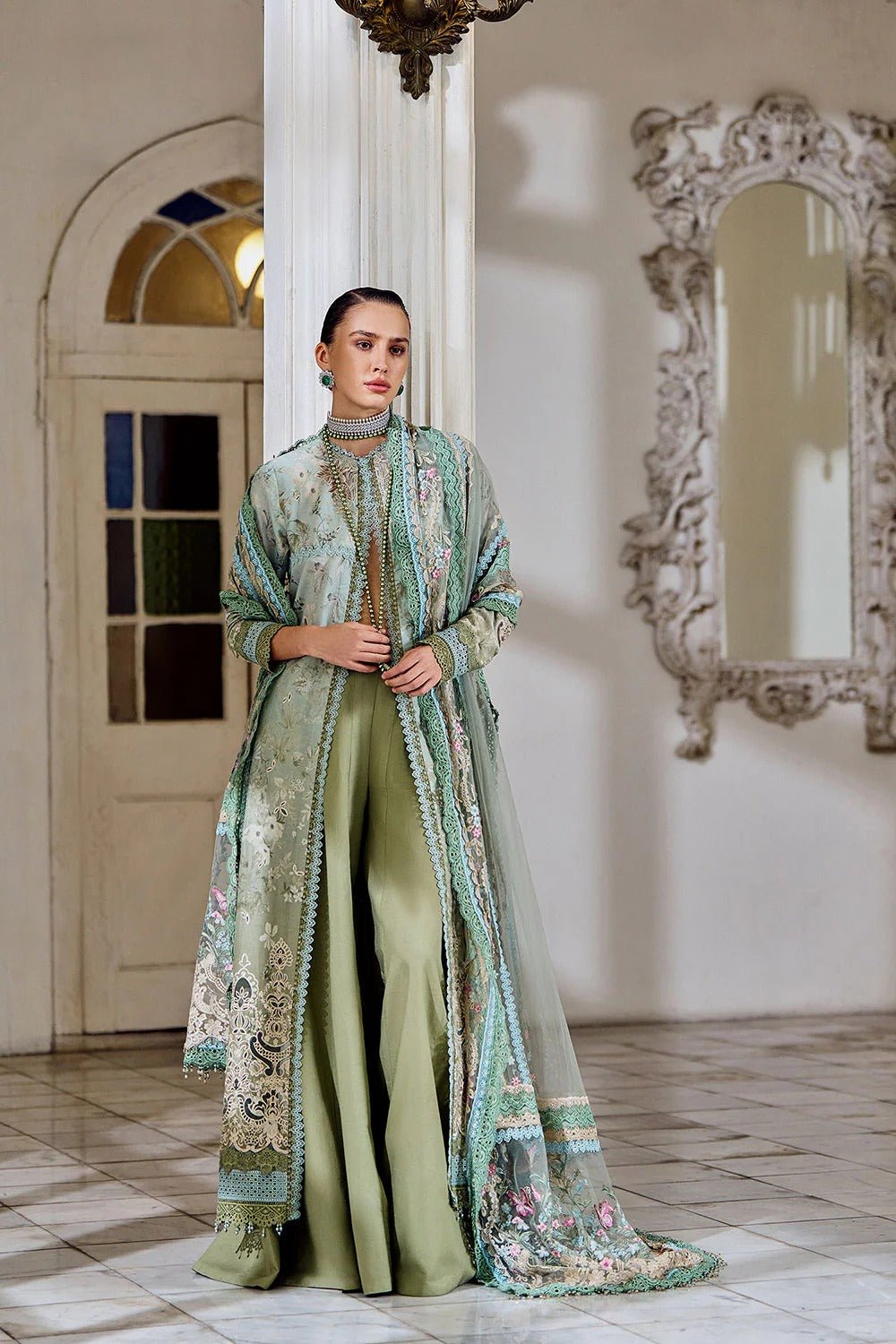 Design 12A I Luxury Lawn Eid Edition 2026 Unstitched I Sobia Nazir - Portia Fabrics