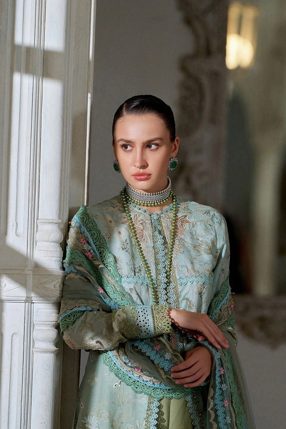 Design 12A I Luxury Lawn Eid Edition 2026 Unstitched I Sobia Nazir - Portia Fabrics