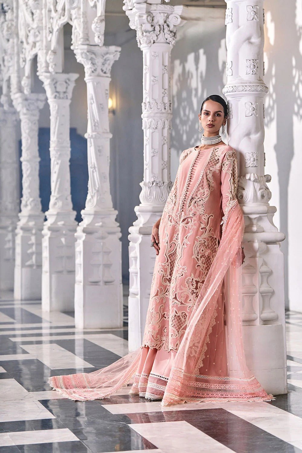 Design 5B I Luxury Lawn Eid Edition 2026 Unstitched I Sobia Nazir - Portia Fabrics