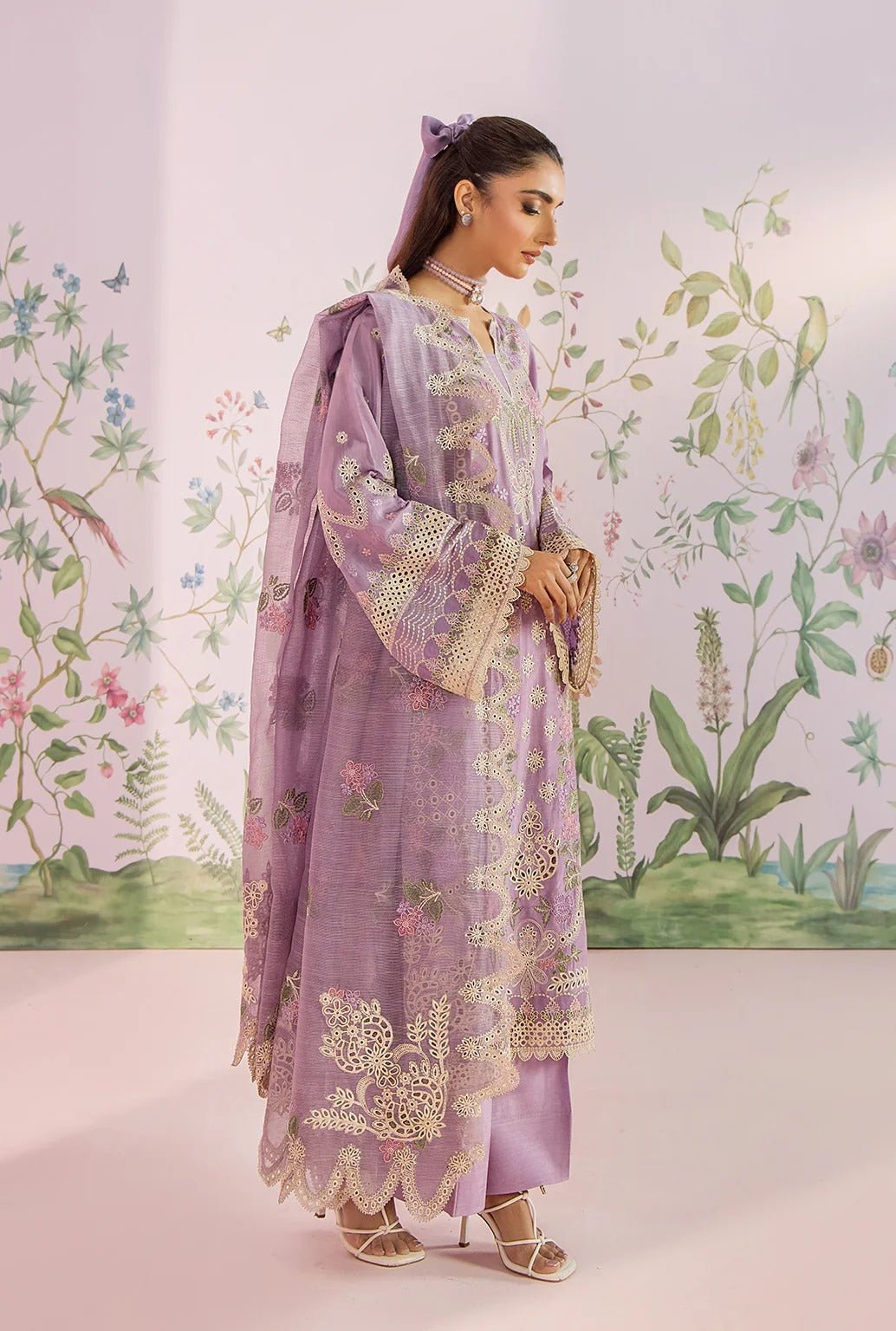 ELANORA I Eid edit'26 tropical silk I Saad Shaikh - Portia Fabrics
