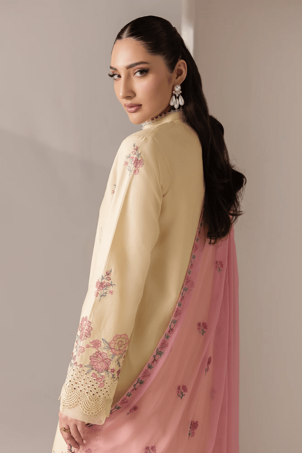 Embroidered Chiffon Dopatta 09 I Premium Edition I RajBari - Portia Fabrics