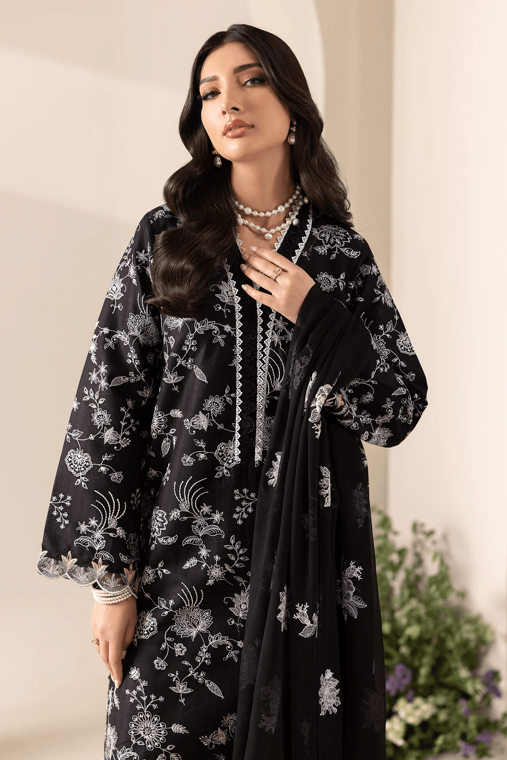 Embroidered Chiffon Dopatta 10 I Premium Edition I RajBari - Portia Fabrics