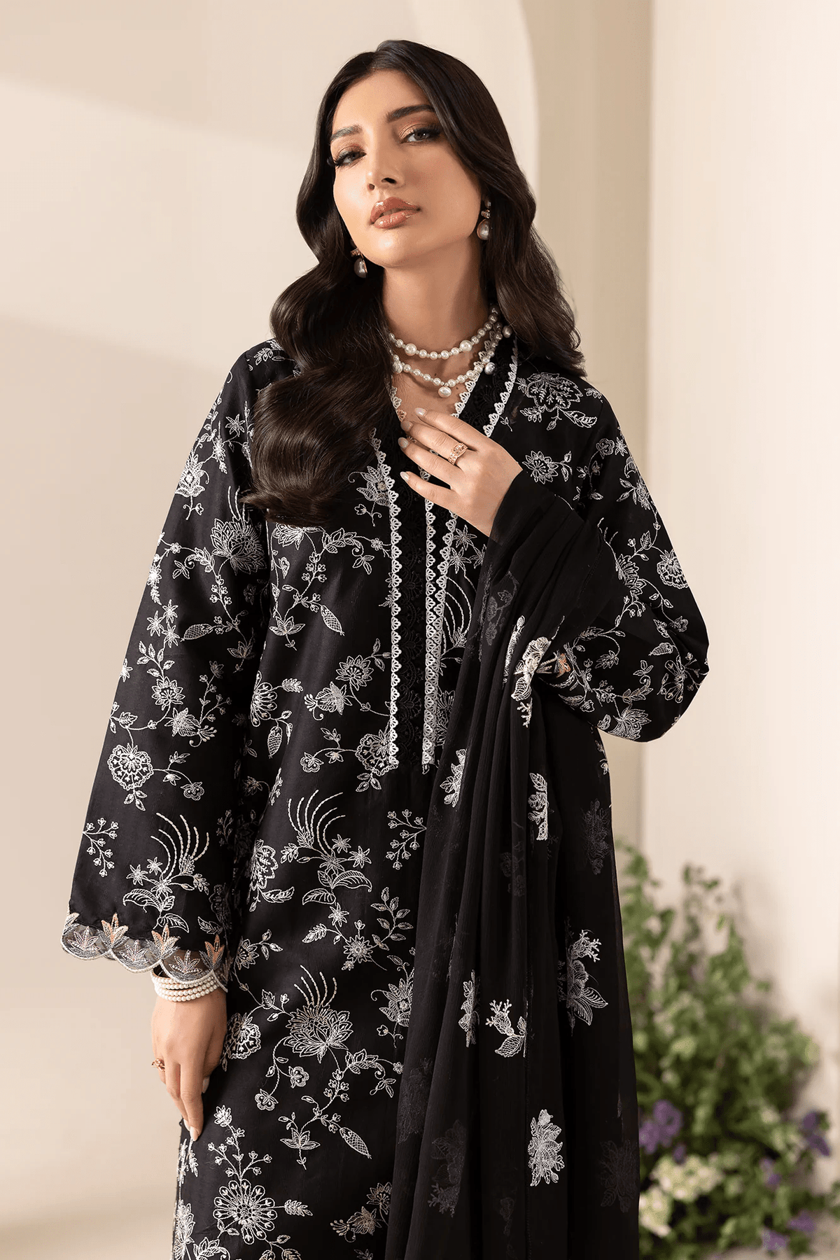 Embroidered Chiffon Dopatta 10 I Premium Edition I RajBari - Portia Fabrics