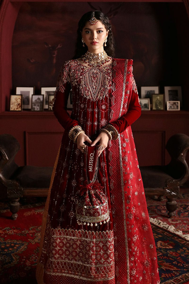 Farah MV23-08 | NILOUFER Velvet Edit '23 | Mushq - Portia Fabrics