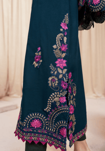 FLORAL NOIR I The Winter Edt- Luxe Pret '25 I Zarqash - Portia Fabrics