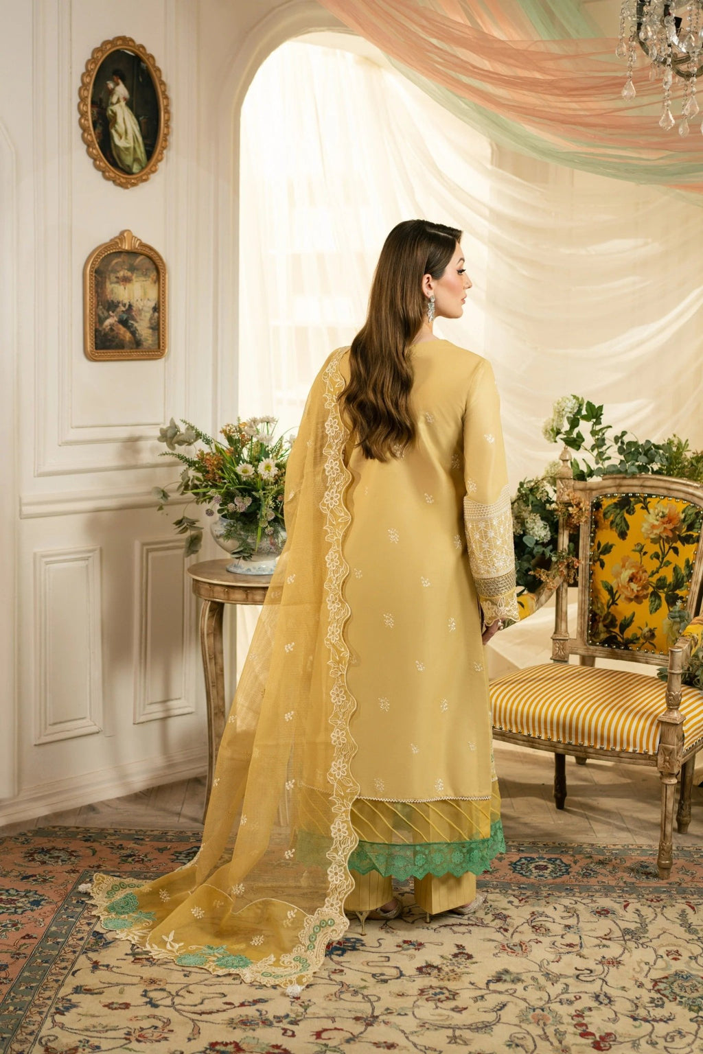 Golden Aura I Yakeen I Aneela Rizwan - Portia Fabrics