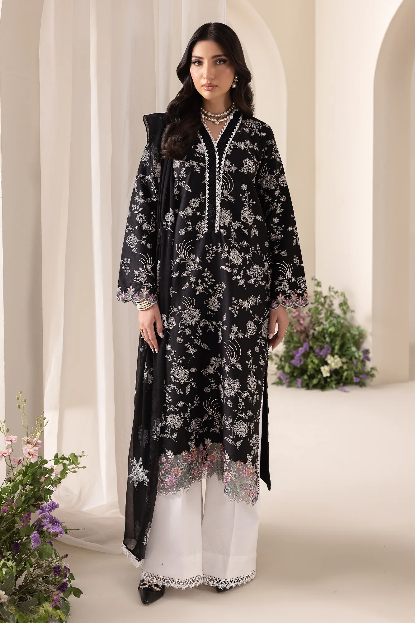 Embroidered Chiffon Dopatta 10 I Premium Edition I RajBari
